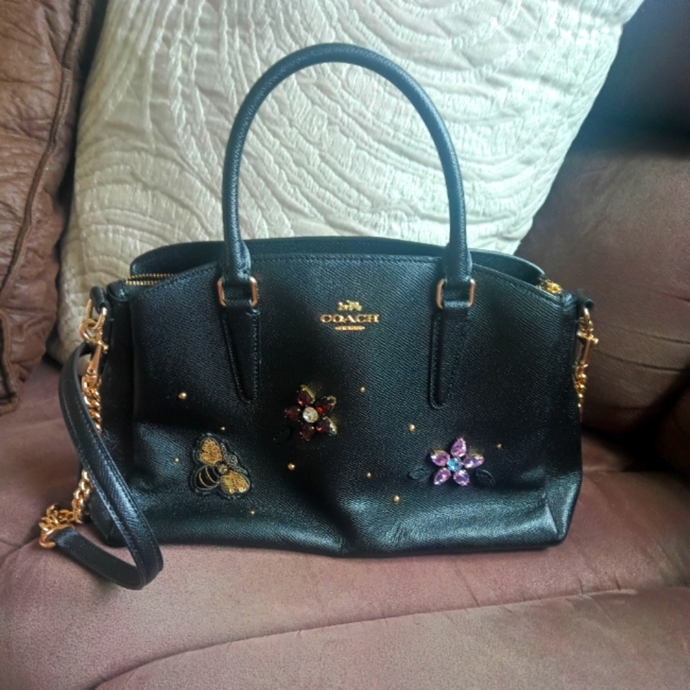 Coach Black Embellished Women's Bag